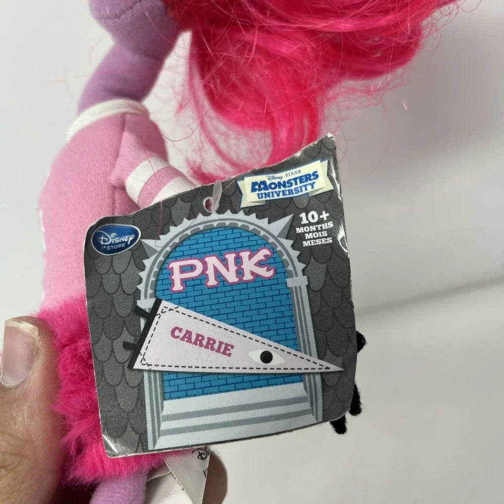 Disney Store Monsters Univsersity PNK Pink Carrie Williams Plush Toy Doll NWT